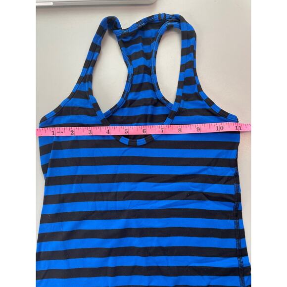 Lululemon Blue Black Stripe Cool Racerback Tank *XXS/ XS - Picture 7 of 7